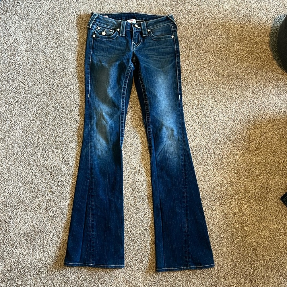 True Religion Flares Jeans with Pearl Buttons